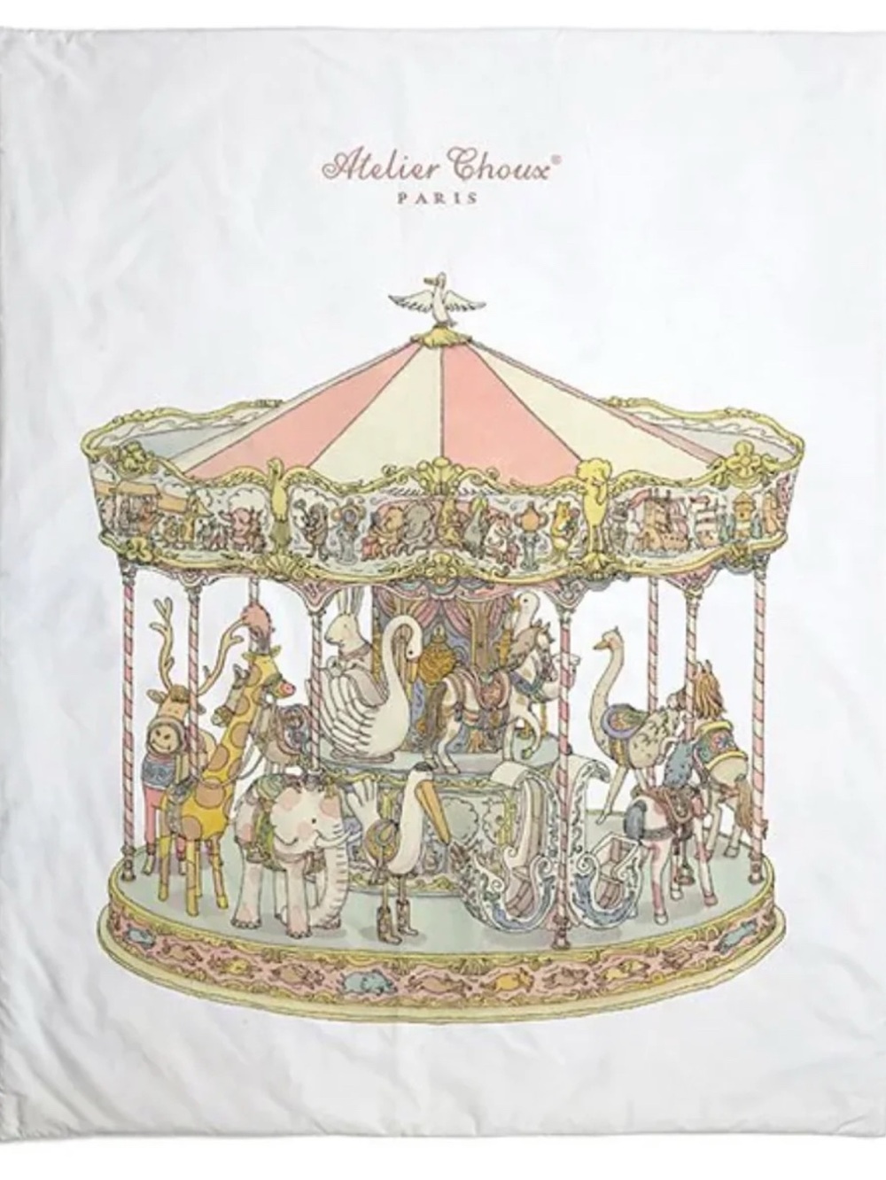 Atelier Choux Paris Baby Toddler Double Sided Reversible Quilt Paris / Carousel